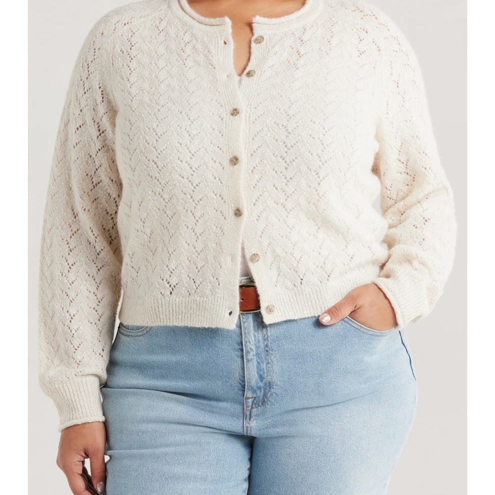 Treasure & Bond Cream Cardigan Sweater